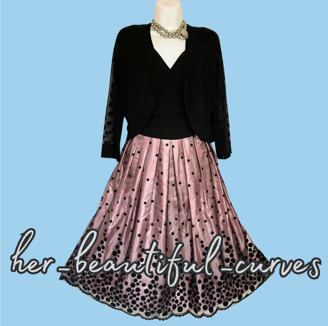 ELIZA J Occasion Mother of the Bride Cruise Party Dress Size 16 with Cardigan