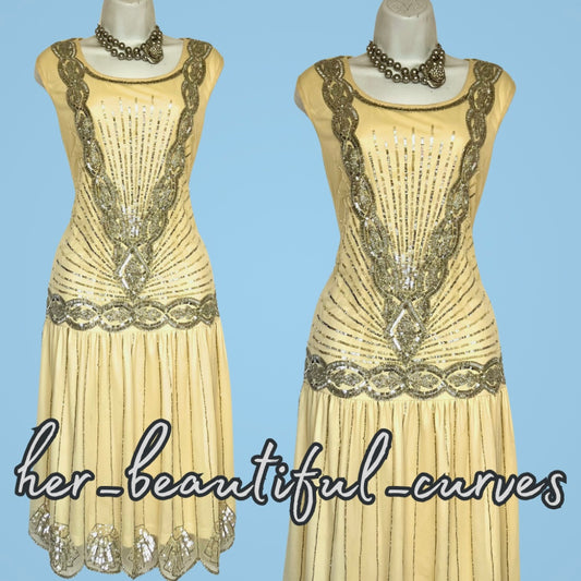 JOANNA HOPE 20s GATSBY OCCASION EVENING PARTY DRESS SIZE 16