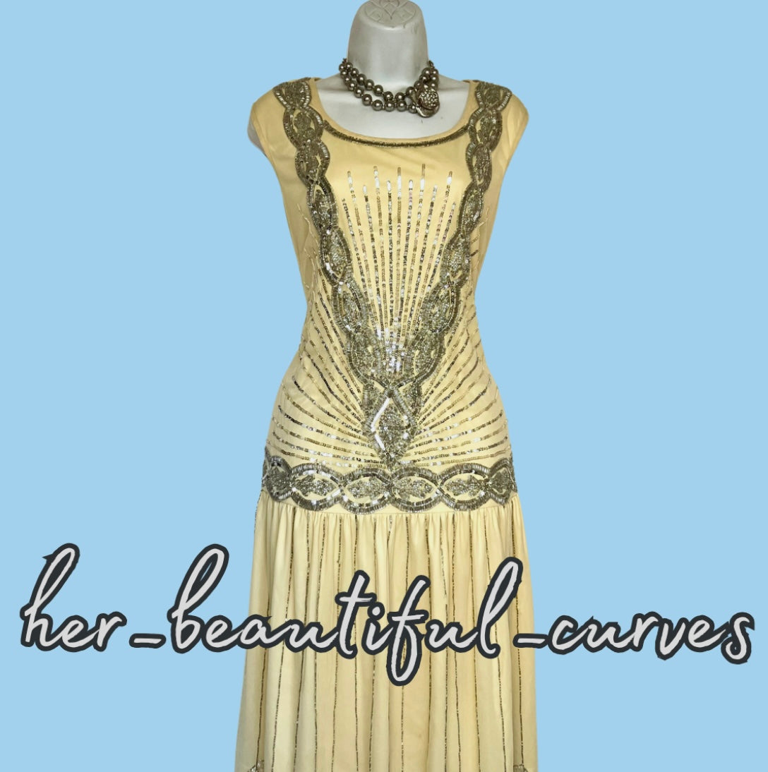 JOANNA HOPE 20s GATSBY OCCASION EVENING PARTY DRESS SIZE 16