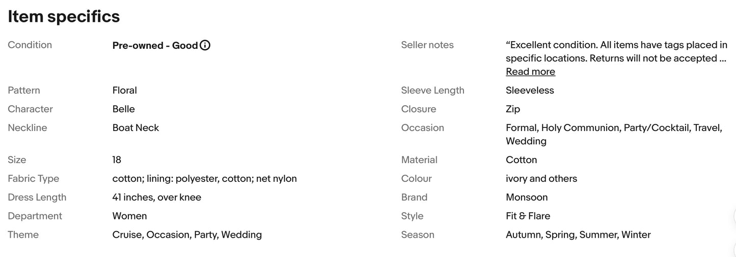 MONSOON FLORAL PRINT 50s FIT & FLARE WEDDING OCCASION PARTY DRESS SIZE 18