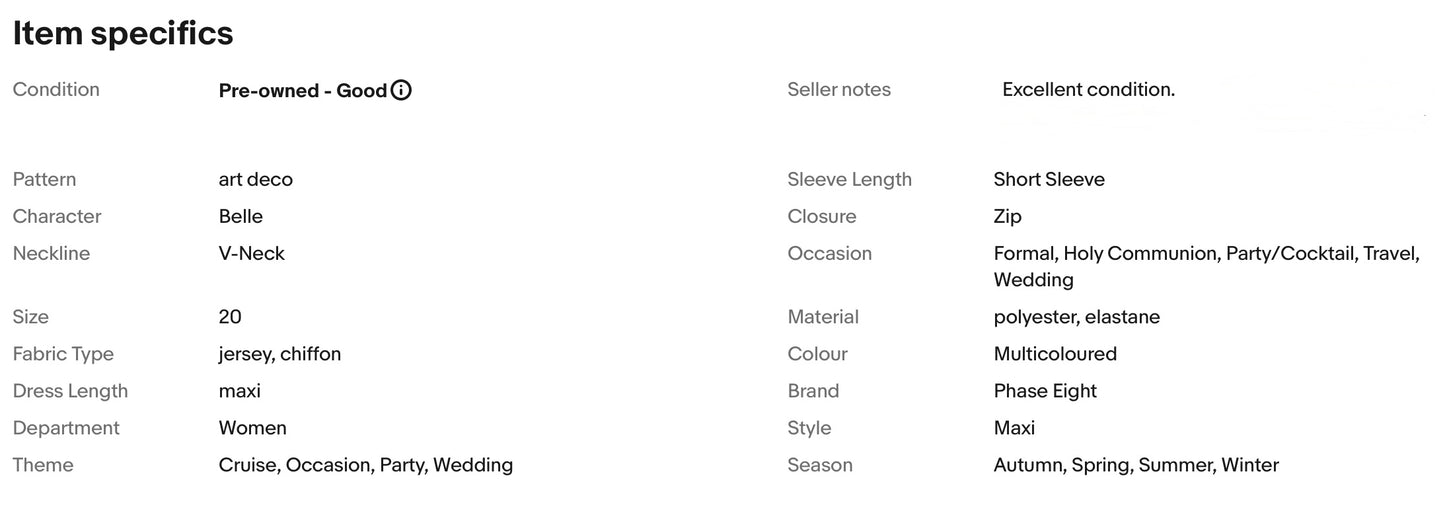 STUDIO 8/PHASE EIGHT MAXI WEDDING OCCASION PARTY DRESS SIZE 20