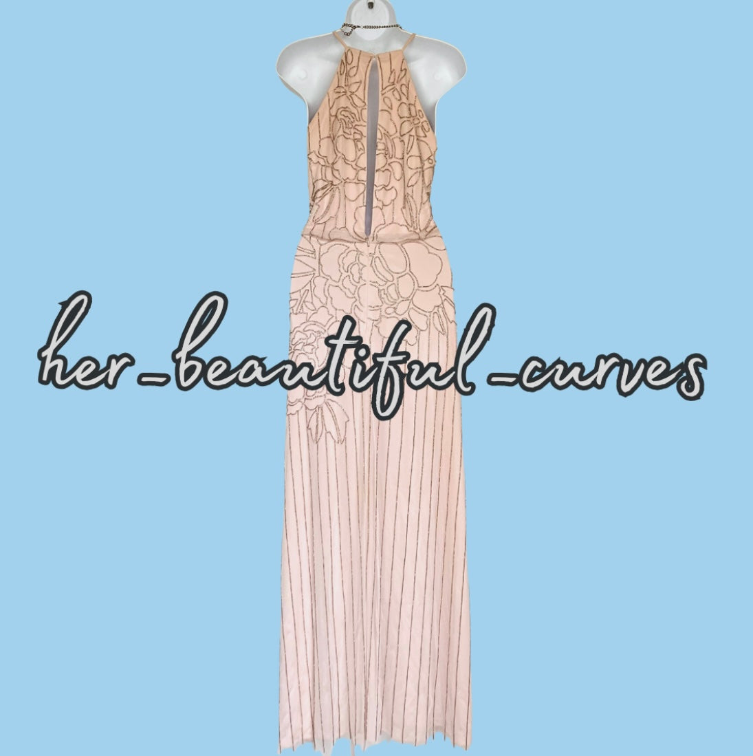 MONSOON HALTER NECK BEADED WEDDING OCCASION EVENING PARTY DRESS SIZE 22 new