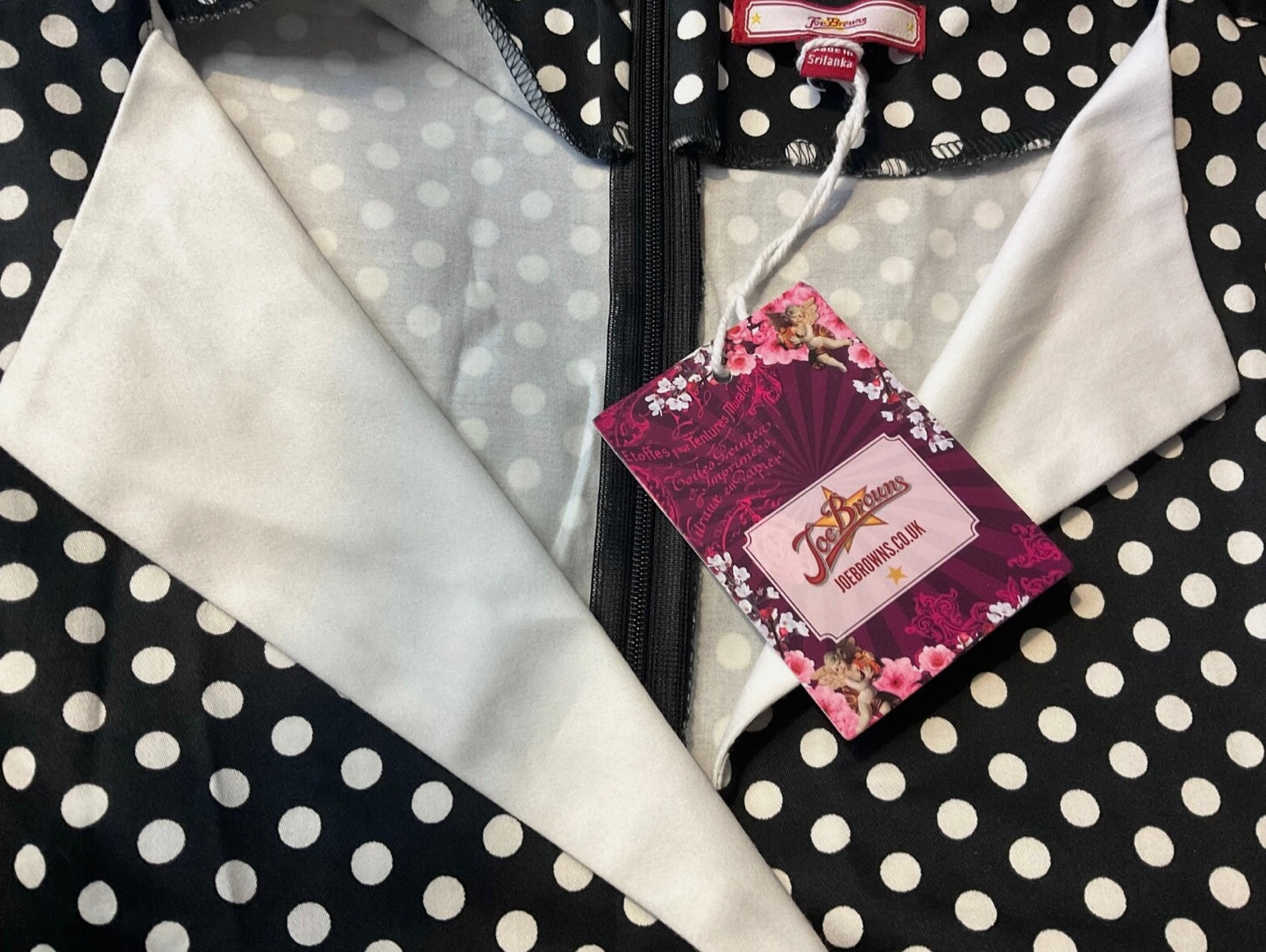 STUNNING JOE BROWNS 50s VINTAGE POLKA DOTS FIT & FLARE DRESS SIZE 20 new