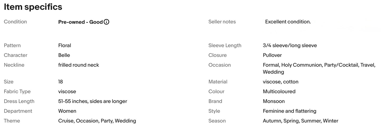 MONSOON FLORAL PRINT WEDDING OCCASION PARTY DRESS SIZE 18