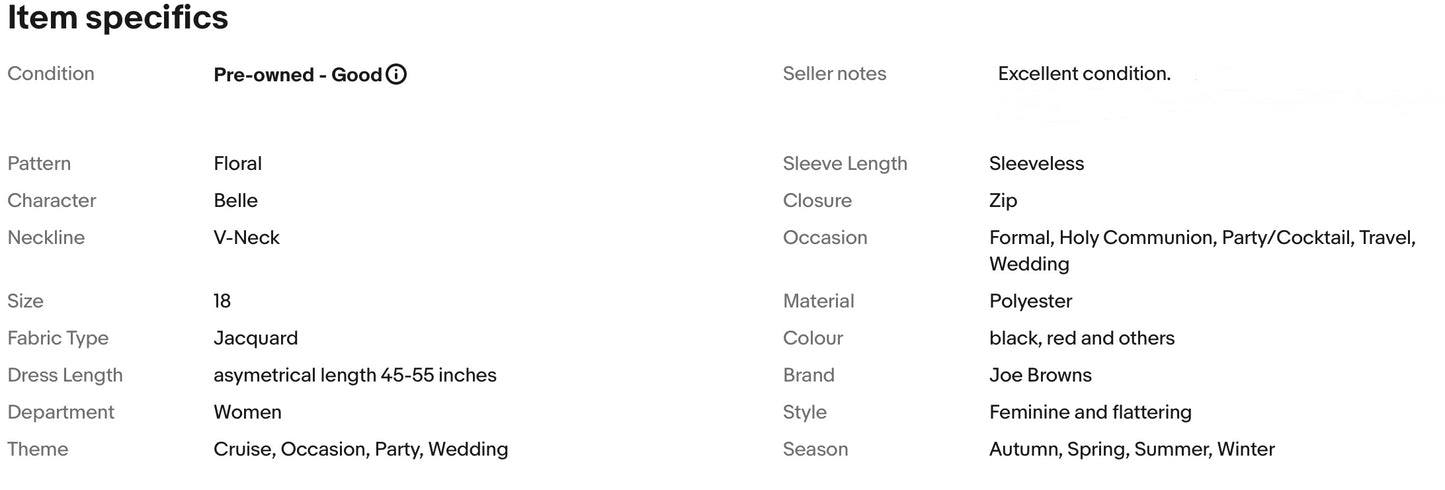 JOE BROWNS JACQUARD FLORAL WEDDING OCCASION PARTY DRESS SIZE 18