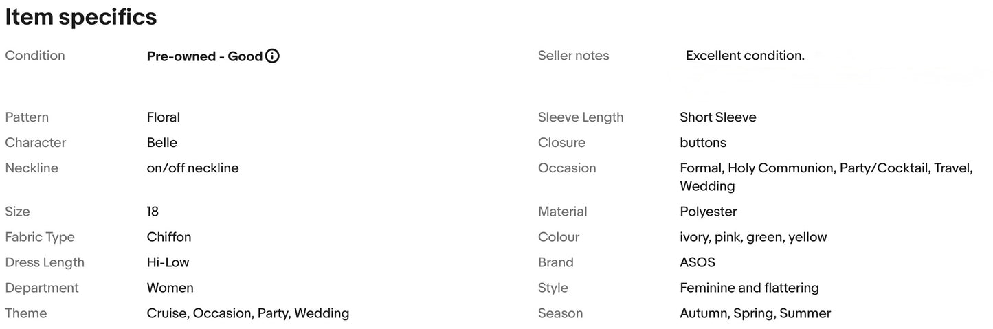 ASOS FLORAL PRINT HI LOW WEDDING OCCASION PARTY DRESS SIZE 18