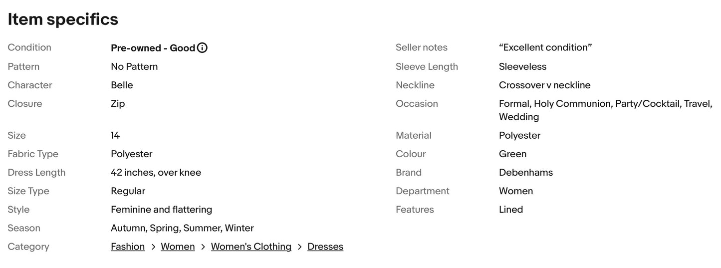 DEBENHAMS Gorgeous Green Flippy Empire Line Evening Party Dress Size 14