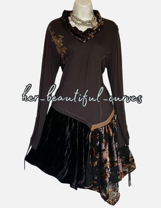 JOE BROWNS QUIRKY & UNIQUE JERSEY TUNIC PARTY DRESS SIZE 16