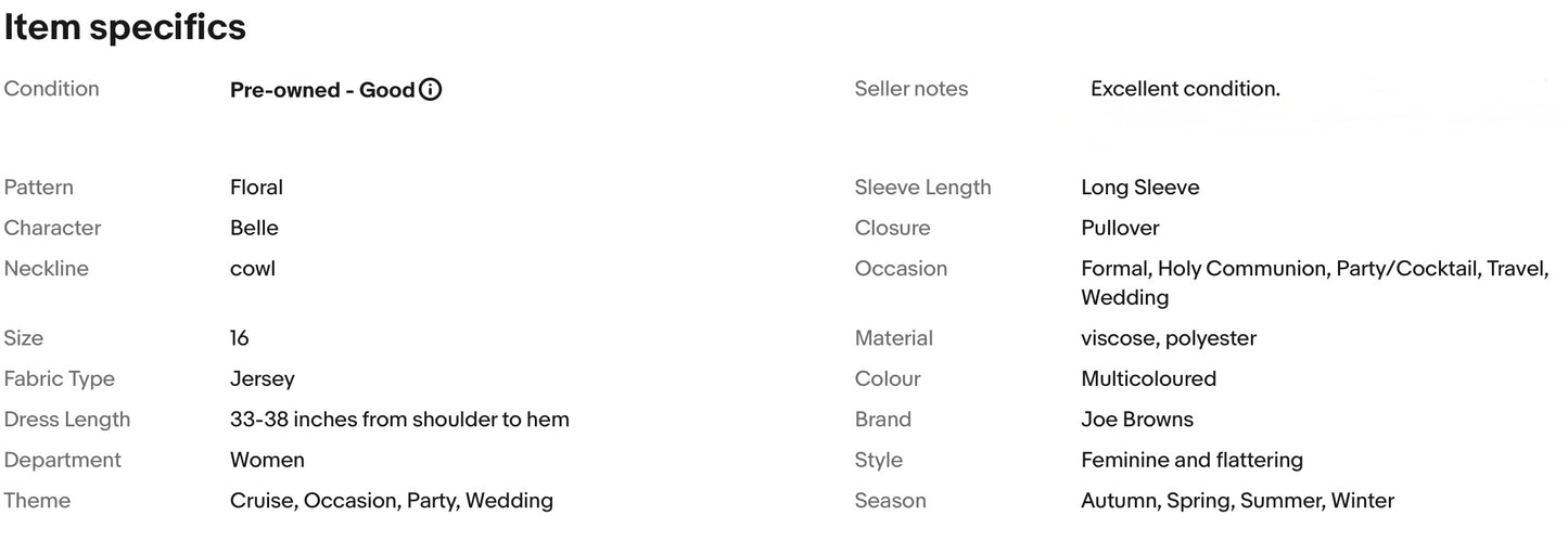 JOE BROWNS QUIRKY & UNIQUE JERSEY TUNIC PARTY DRESS SIZE 16